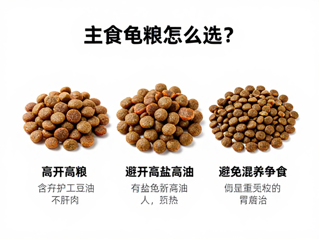 主食龟粮怎么选?避开高盐高油,避免混养争食