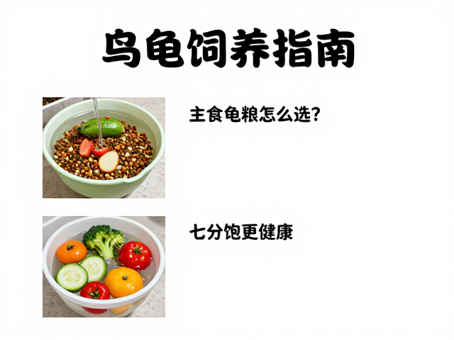 乌龟饲养指南,主食龟粮怎么选?蔬果怎么洗?七分饱更健康