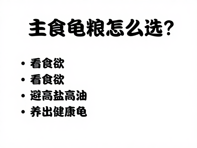 主食龟粮怎么选?看食欲、避高盐高油,养出健康龟