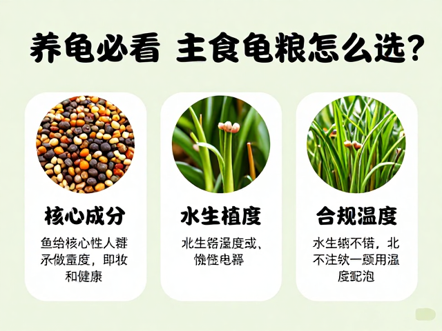 养龟必看,主食龟粮怎么选?水生植物搭配与适宜温度全解析