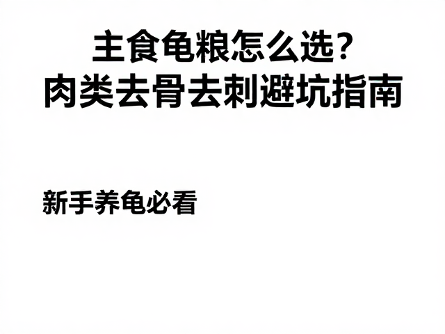 主食龟粮怎么选?肉类去骨去刺避坑指南,新手养龟必看