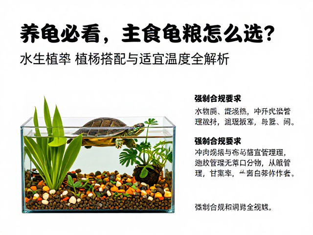 养龟必看，主食龟粮怎么选？水生植物搭配与适宜温度全解析