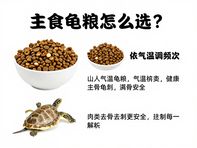主食龟粮怎么选?依气温调频次,肉类去骨去刺更安全