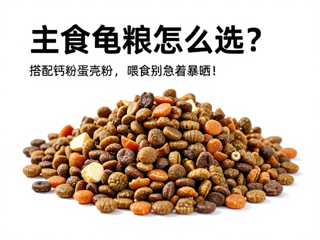 主食龟粮怎么选?搭配钙粉蛋壳粉,喂食后别急着暴晒!