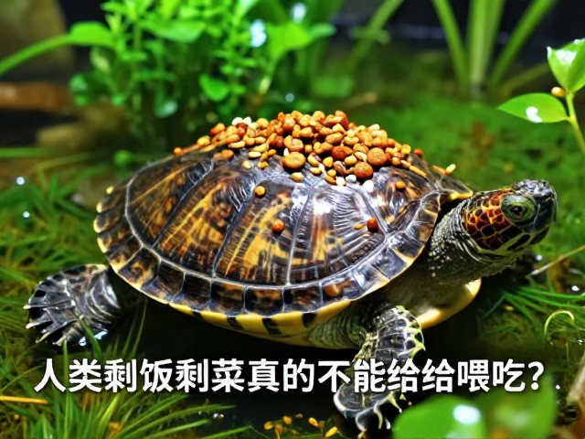 主食龟粮怎么选?水生植物能喂吗?人类剩饭剩菜真的不能给乌龟吃?