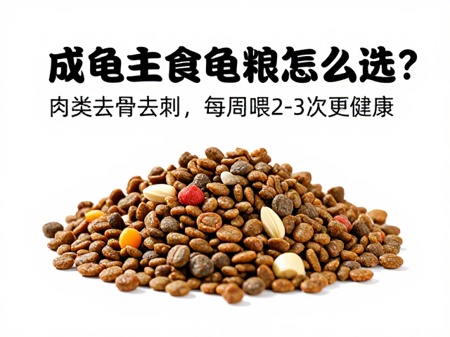 成龟主食龟粮怎么选？肉类去骨去刺，每周喂2-3次更健康
