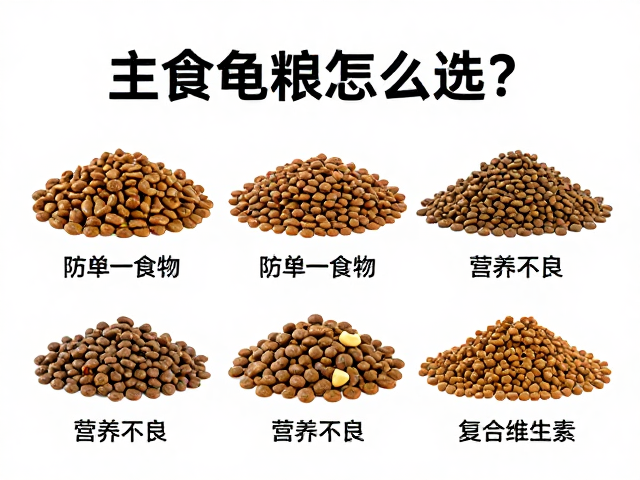 主食龟粮怎么选?防单一食物致营养不良,巧补复合维生素