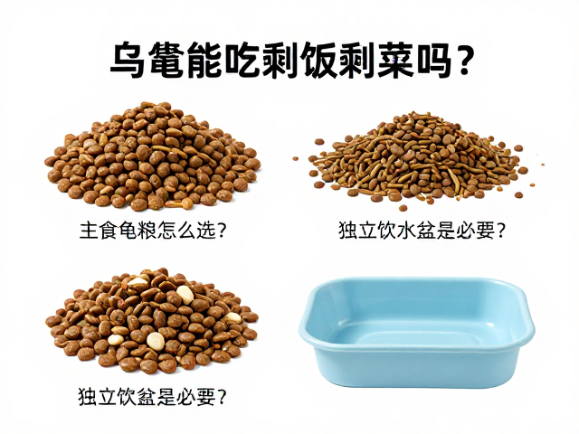 乌龟能吃剩饭剩菜吗?主食龟粮怎么选?独立饮水盆是否必要?