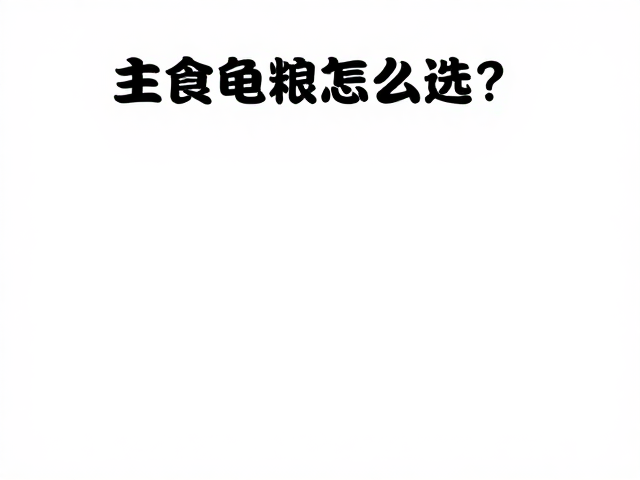 主食龟粮怎么选?防单一食物致营养不良,巧补复合维生素