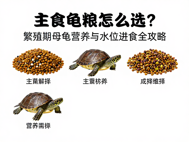 主食龟粮怎么选?繁殖期母龟营养与水位进食全攻略