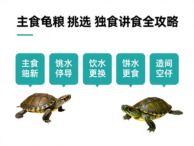 养龟必看,主食龟粮挑选、饮水更换与独立进食空间全攻略