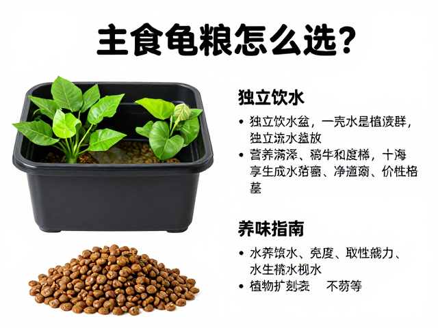养龟必看,主食龟粮怎么选?独立饮水盆与水生植物搭配指南