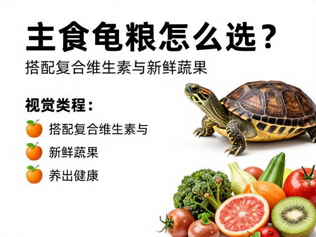 主食龟粮怎么选?搭配复合维生素与新鲜蔬果,养出健康龟