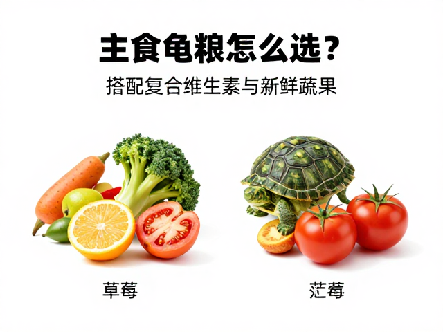 主食龟粮怎么选?搭配复合维生素与新鲜蔬果,养出健康龟