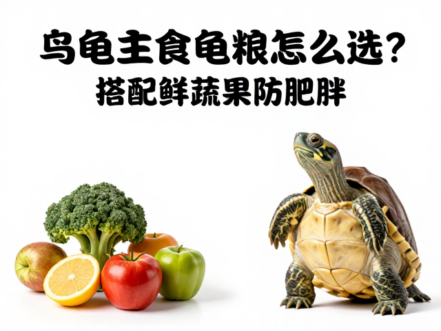 乌龟主食龟粮怎么选？搭配新鲜蔬果防肥胖