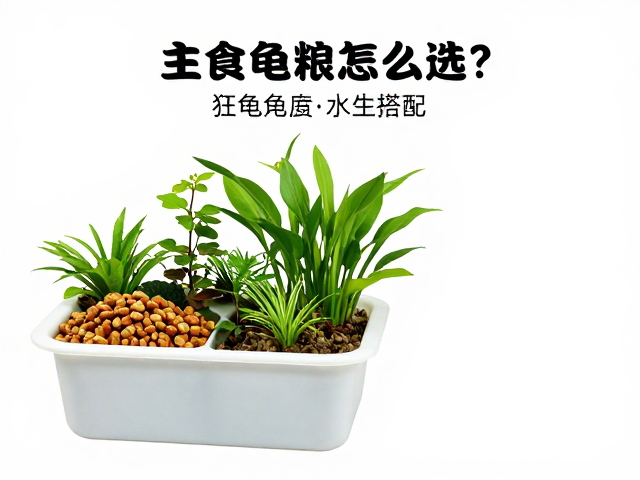 养龟必看,主食龟粮怎么选?独立饮水盆与水生植物搭配指南