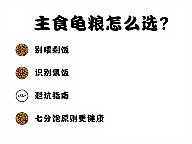 主食龟粮怎么选?别喂剩饭!七分饱原则更健康