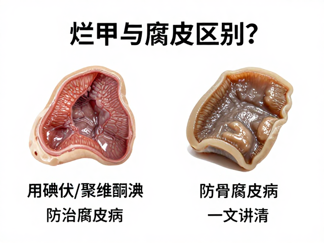 烂甲与腐皮区别?用碘伏/聚维酮碘防治腐皮病,一文讲清