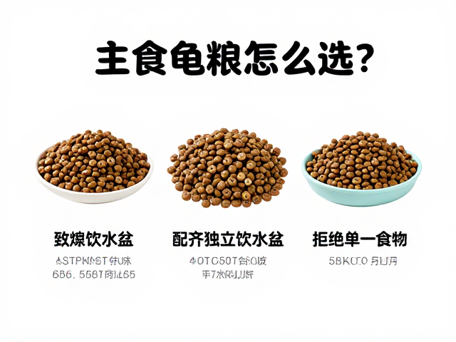主食龟粮怎么选?配齐独立饮水盆,拒绝单一食物致营养不良
