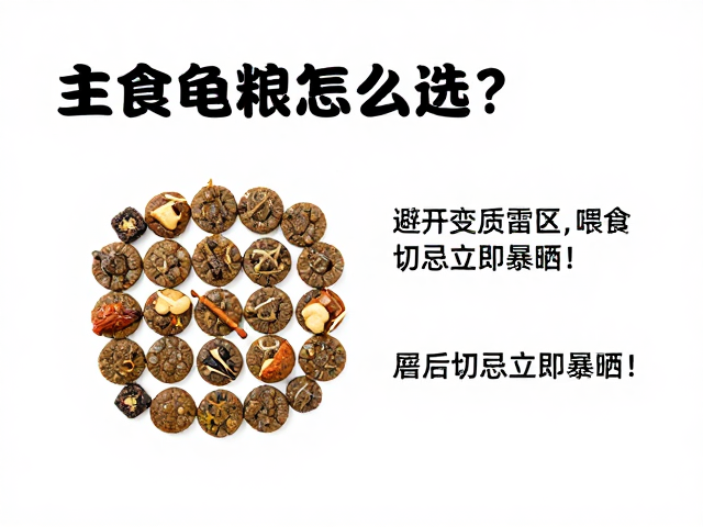 主食龟粮怎么选?避开变质雷区,喂食后切忌立即暴晒!