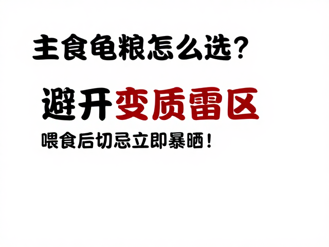 主食龟粮怎么选?避开变质雷区,喂食后切忌立即暴晒!