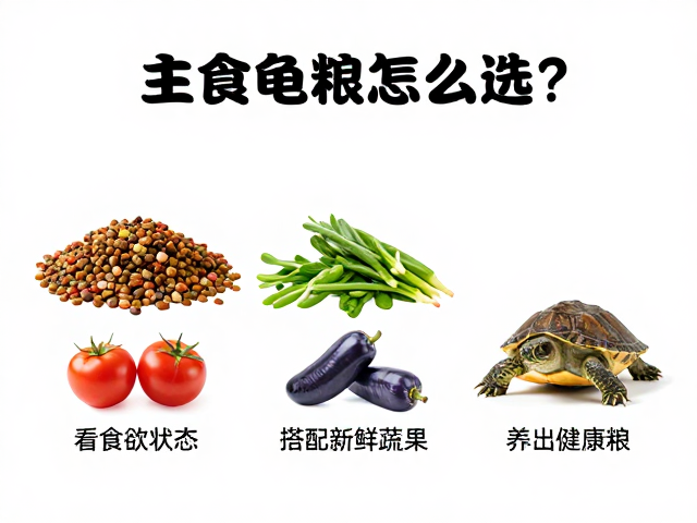 主食龟粮怎么选?看食欲状态,搭配新鲜蔬果,养出健康龟