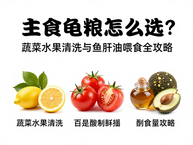 主食龟粮怎么选?蔬菜水果清洗与鱼肝油喂食全攻略