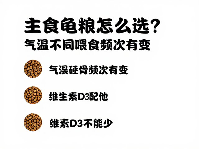 主食龟粮怎么选？气温不同喂食频次有变，维生素D3不能少