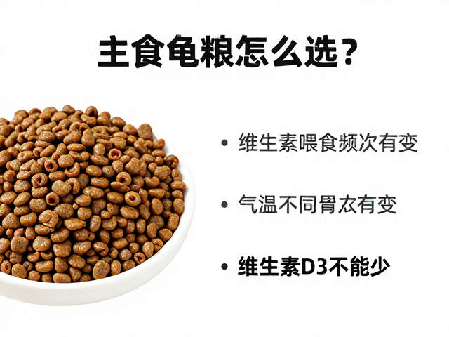 主食龟粮怎么选?气温不同喂食频次有变,维生素D3不能少