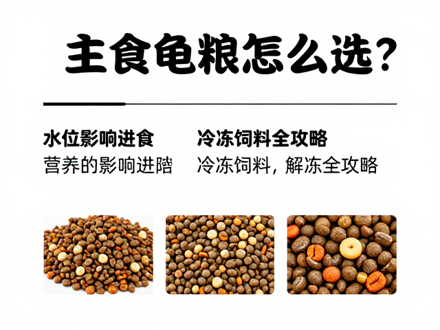 主食龟粮怎么选?水位影响进食,冷冻饲料解冻全攻略