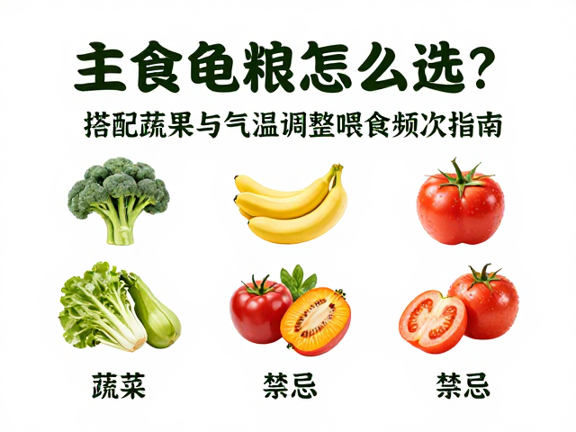主食龟粮怎么选？搭配蔬果与气温调整喂食频次指南