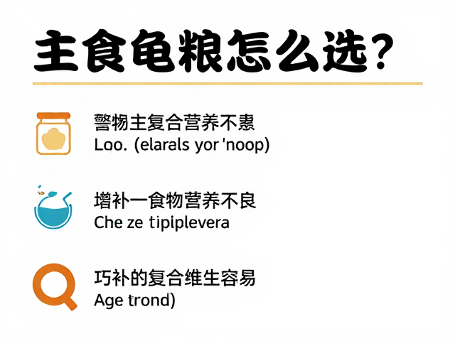 主食龟粮怎么选？警惕单一食物营养不良，巧补复合维生素