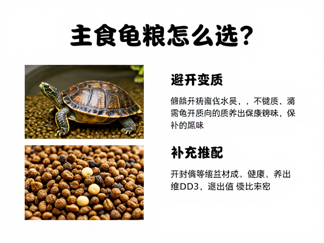 主食龟粮怎么选?避开变质,补充维D3养出健康龟
