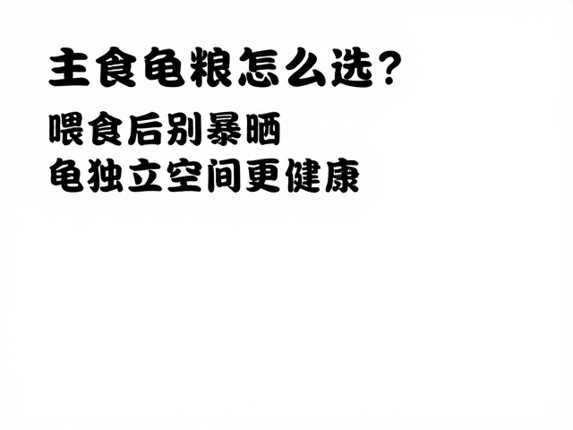 主食龟粮怎么选？喂食后别暴晒，给龟独立空间更健康