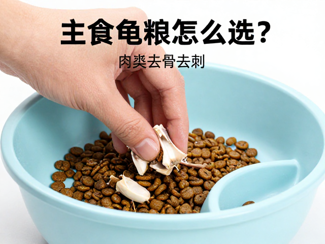 主食龟粮怎么选?肉类去骨去刺,独立饮水盆,打造健康养龟日常