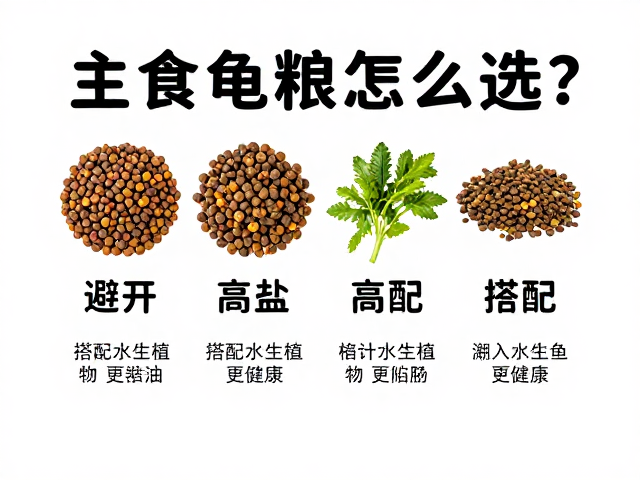 主食龟粮怎么选?避开高盐高油,搭配水生植物更健康