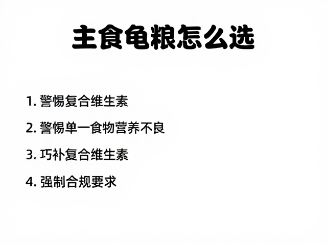 主食龟粮怎么选?警惕单一食物营养不良,巧补复合维生素