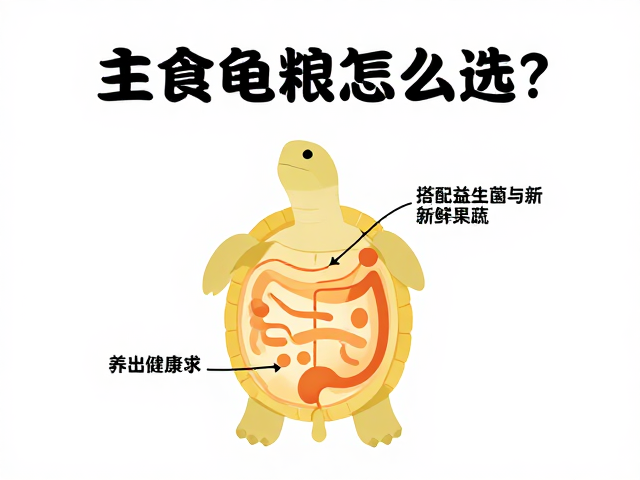 主食龟粮怎么选？搭配益生菌与新鲜果蔬，养出健康龟
