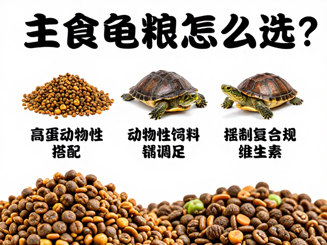 主食龟粮怎么选？高蛋白动物性饲料搭配复合维生素