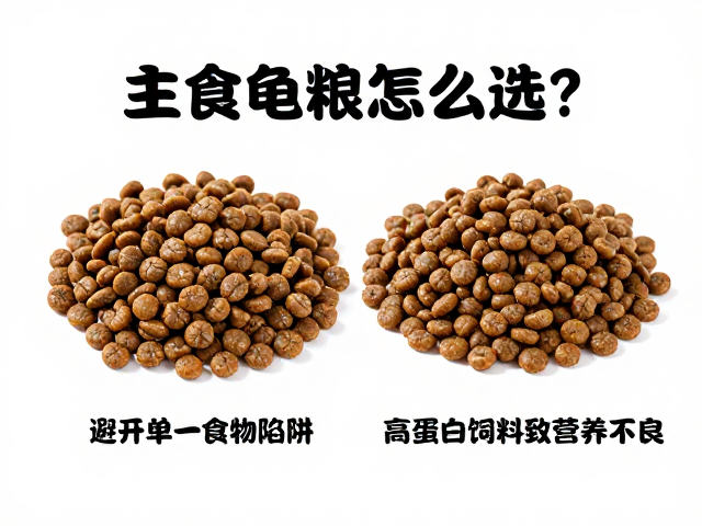 主食龟粮怎么选？避开单一食物陷阱，高蛋白饲料致营养不良