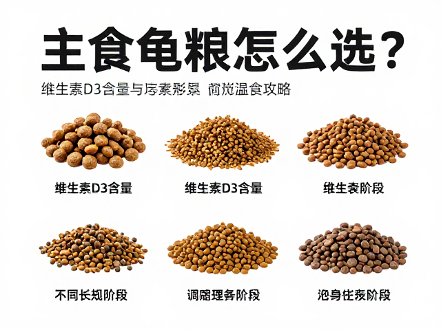 主食龟粮怎么选?维生素D3含量与适宜喂食温度全攻略