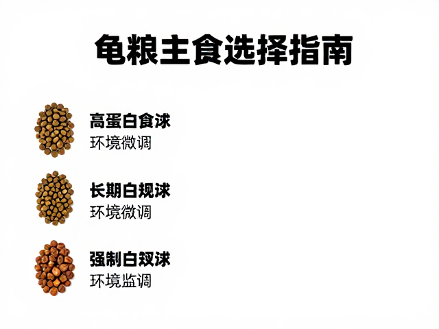 龟粮选择指南,高蛋白主食搭配,打造安静无干扰养龟环境