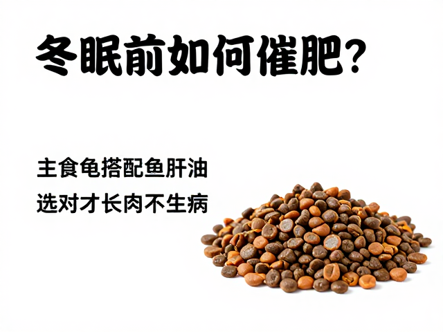 冬眠前如何催肥?主食龟粮搭配鱼肝油,选对才长肉不生病