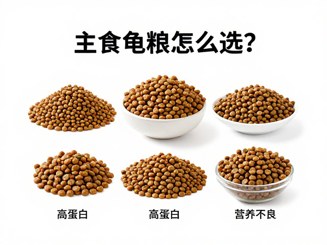 主食龟粮怎么选?高蛋白动物性饲料搭配,避免单一食物导致营养不良