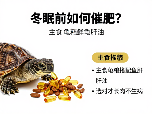冬眠前如何催肥?主食龟粮搭配鱼肝油,选对才长肉不生病