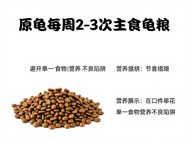 成龟每周2-3次主食龟粮,避开单一食物营养不良陷阱