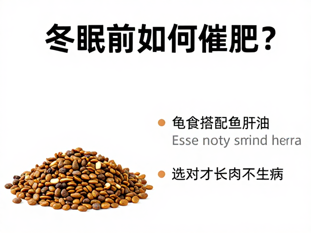 冬眠前如何催肥?主食龟粮搭配鱼肝油,选对才长肉不生病