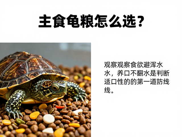 主食龟粮怎么选?观察食欲避浑水,养龟不翻车指南
