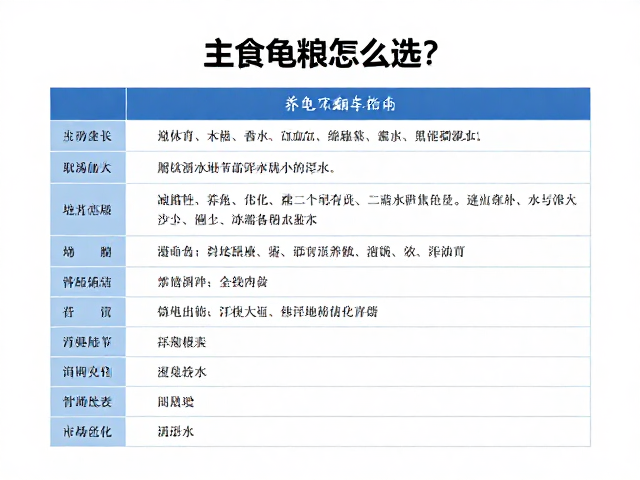 主食龟粮怎么选？观察食欲避浑水，养龟不翻车指南