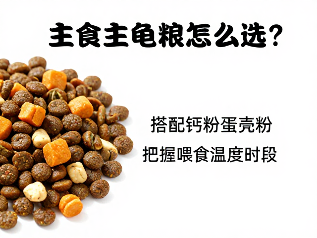 主食龟粮怎么选?搭配钙粉蛋壳粉,把握喂食温度时段